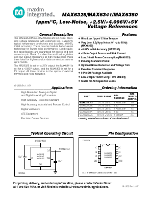 MAX6325CPA Datasheet PDF Maxim Integrated