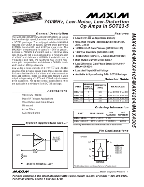 MAX4304ESA Datasheet PDF Maxim Integrated