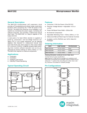 MAX1232C/D Datasheet PDF Maxim Integrated