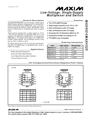 MAX4525C/D Datasheet PDF Maxim Integrated