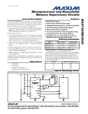 MAX820RESE Datasheet PDF Maxim Integrated