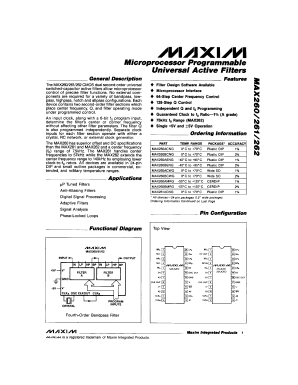 MAX261BMRG Datasheet PDF Maxim Integrated