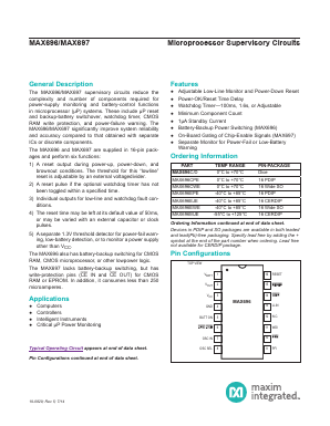 MAX697C/D Datasheet PDF Maxim Integrated