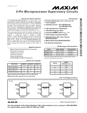 MAX825L Datasheet PDF Maxim Integrated