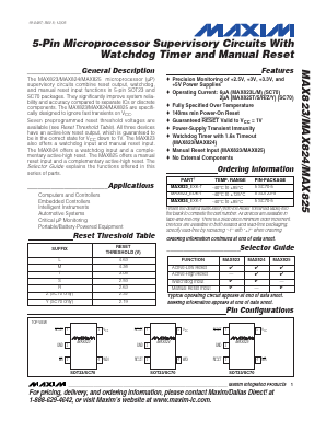 MAX824MEXK Datasheet PDF Maxim Integrated