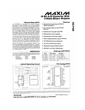 ICL7109 Datasheet PDF Maxim Integrated