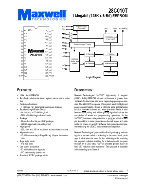 28C010TRPDE15 Datasheet PDF MAXWELL TECHNOLOGIES