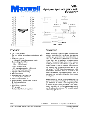 7206FRPEB30 Datasheet PDF MAXWELL TECHNOLOGIES