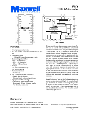 7672RPDI-05 Datasheet PDF MAXWELL TECHNOLOGIES