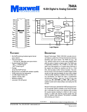 7846ARPFE Datasheet PDF MAXWELL TECHNOLOGIES