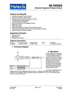 MLX90269L Datasheet PDF Melexis Microelectronic Systems 