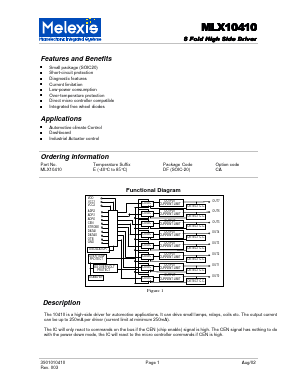 MLX10410EDF-CA Datasheet PDF Melexis Microelectronic Systems 