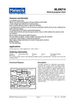 MLX90719 Datasheet PDF Melexis Microelectronic Systems 