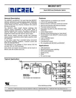 MIC2027-1BM Datasheet PDF Micrel