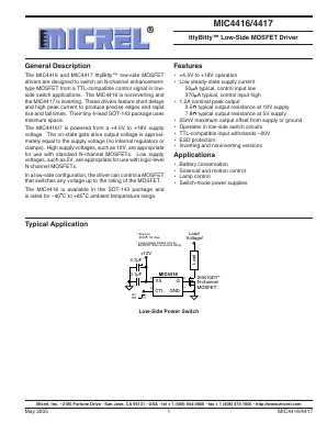 MIC4416 Datasheet PDF Micrel