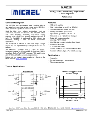 MAQ5281 Datasheet PDF Micrel
