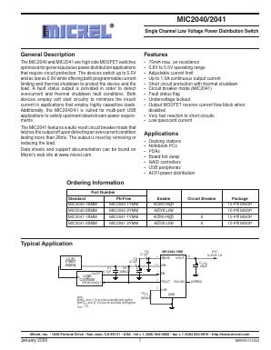 MIC2040-1YMM Datasheet PDF Micrel