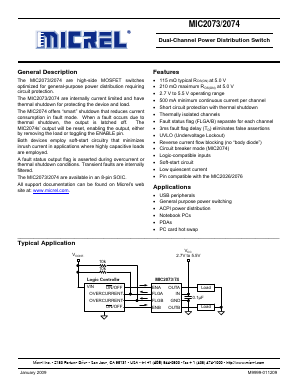 MIC2073 Datasheet PDF Micrel