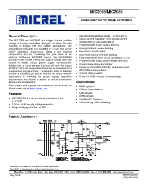 MIC2085-XBQS Datasheet PDF Micrel