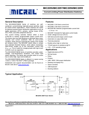 MIC2099-2YMT Datasheet PDF Micrel