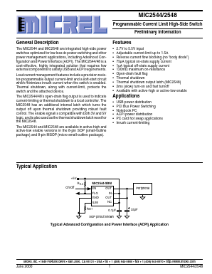 MIC2548-1 Datasheet PDF Micrel
