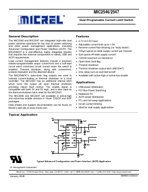 MIC2546-2YM Datasheet PDF Micrel