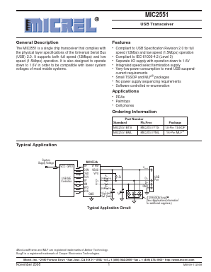 MIC2551YML Datasheet PDF Micrel
