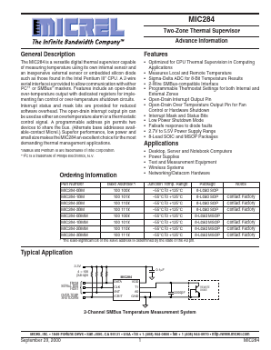 MIC284 Datasheet PDF Micrel
