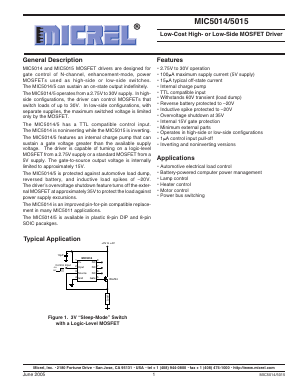 MIC5015 Datasheet PDF Micrel