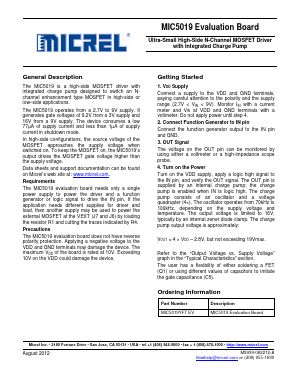 MIC5019_EB Datasheet PDF Micrel