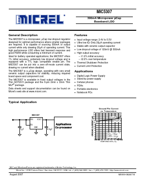 MIC5307 Datasheet PDF Micrel