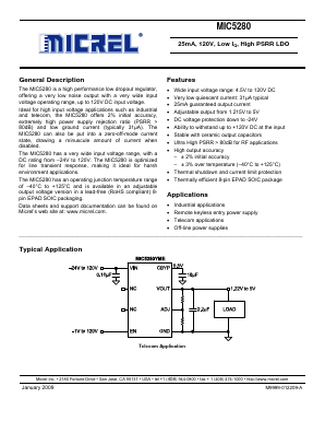MIC5280 Datasheet PDF Micrel
