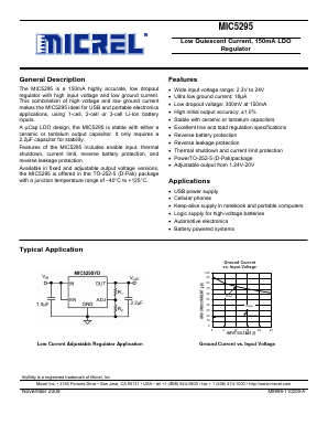MIC5295 Datasheet PDF Micrel