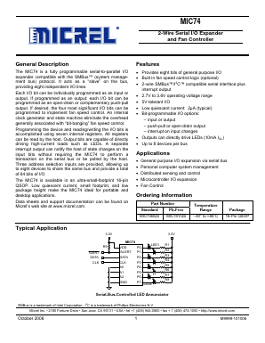 MIC74YQS Datasheet PDF Micrel