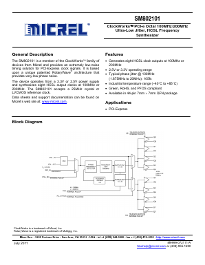 SM802101UMG Datasheet PDF Micrel