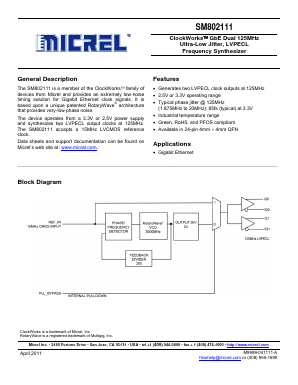 SM802111UMG Datasheet PDF Micrel
