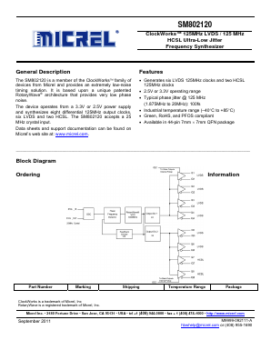 SM802120UMG Datasheet PDF Micrel