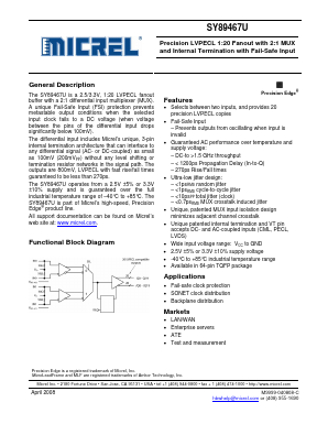 SY89467U Datasheet PDF Micrel