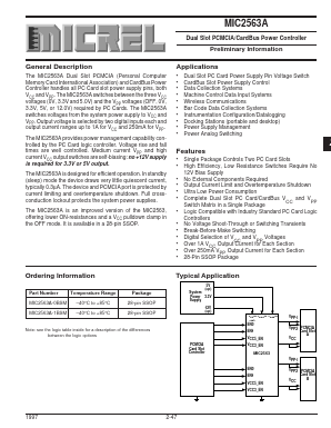MIC2563A Datasheet PDF Micrel