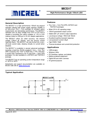MIC5317-1.2YMT Datasheet PDF Micrel