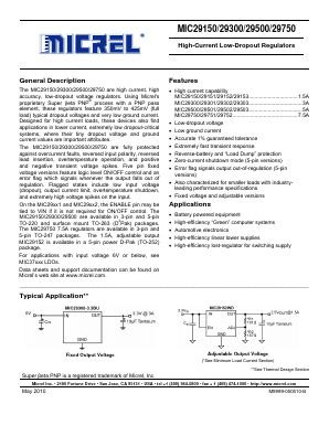 MIC29500 Datasheet PDF Micrel