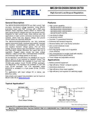MIC29500 Datasheet PDF Micrel