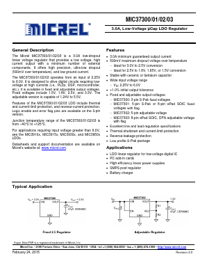 MIC37303 Datasheet PDF Micrel
