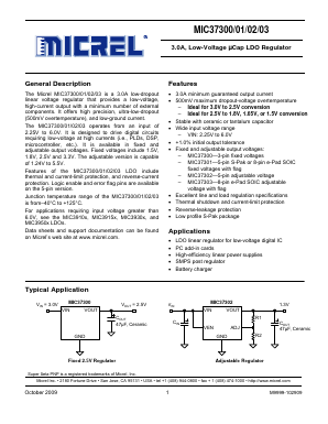 MIC37300-1.8WRTR Datasheet PDF Micrel