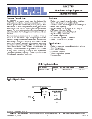 MIC2775-XXBM5 Datasheet PDF Micrel