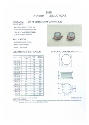 SMI-75 Datasheet PDF Micro Electronics