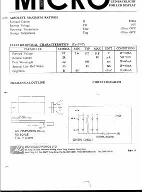 3291G Datasheet PDF Micro Electronics