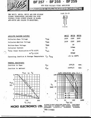 BF258 Datasheet PDF Micro Electronics