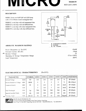 MSB81T Datasheet PDF Micro Electronics