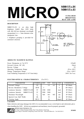 MBB51TA-XI Datasheet PDF Micro Electronics